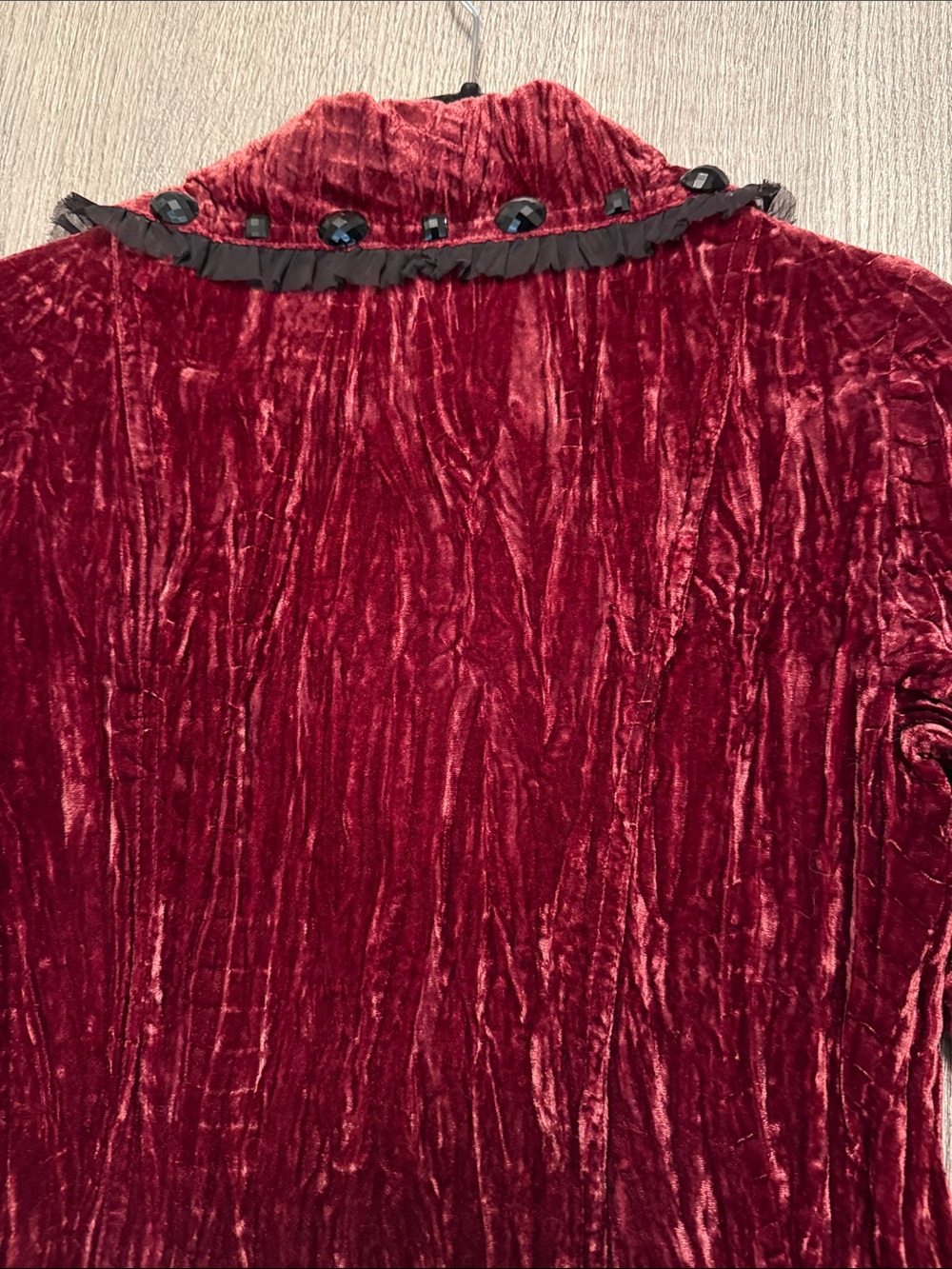 Alberto Makali Red Ruffled Trim Blazer - Picture 2 of 10